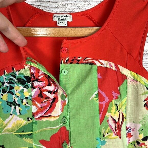 ELIANA ET LENA Paris Girl’s Summer Floral Dress Cotton size 6A - Picture 6 of 12